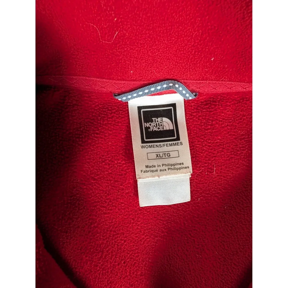 The North Face TKA 100 Fleece Quarter Zip Pullover Red Womens XL Jacket